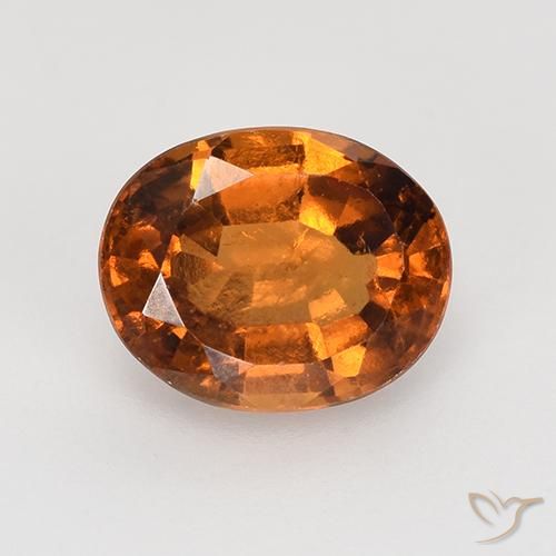1.73ct طبيعي برتقالى مصفر هيسونيت غارنيت, بيضوي, VS-SI