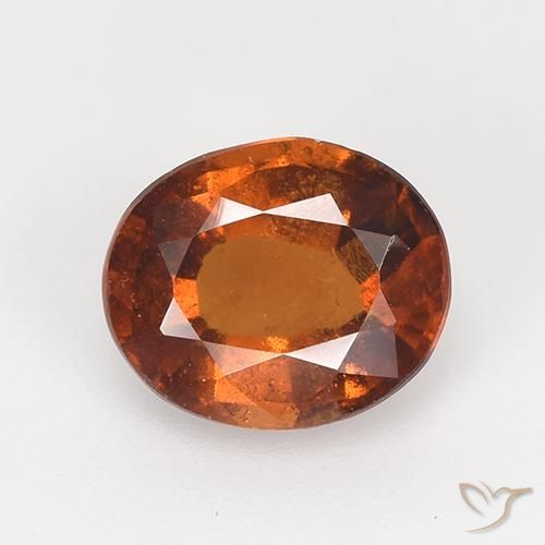 1.61ct طبيعي برتقالى محمر هيسونيت غارنيت, بيضوي, VS-SI