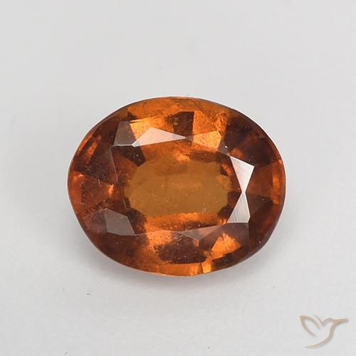 1.45ct طبيعي برتقالى غامق هيسونيت غارنيت, بيضوي, قليلا جدا