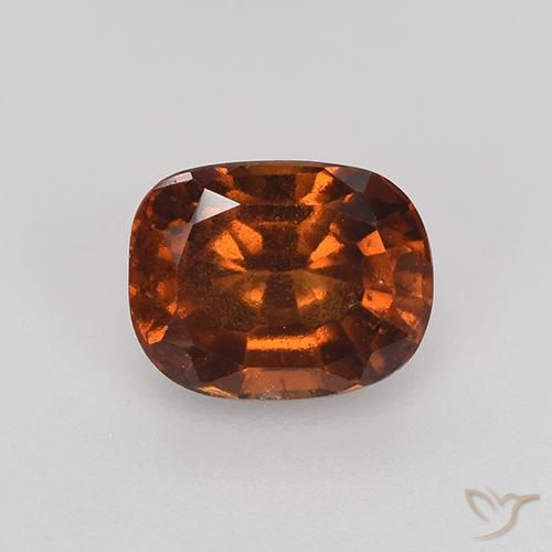 1.89ct طبيعي بنى برتقالى عقيق هيسونيت, وسادة, قليلا جدا