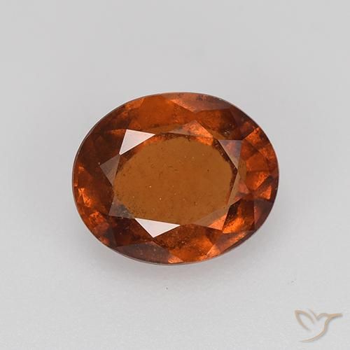 2.44ct طبيعي برتقالى محمر عقيق هيسونيت, بيضوي, VS-SI