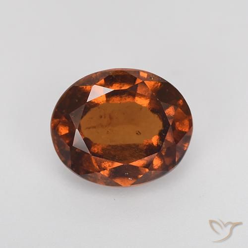 2.43ct طبيعي برتقالى كهرمانى عقيق هيسونيت, بيضوي, VS-SI