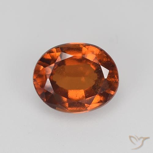 1.86ct طبيعي برتقالى كهرمانى هيسونيت غارنيت, بيضوي, VVS-VS