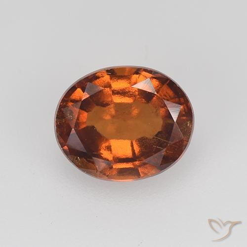1.90ct طبيعي برتقالى داكن هيسونيت غارنيت, بيضوي, VS-SI