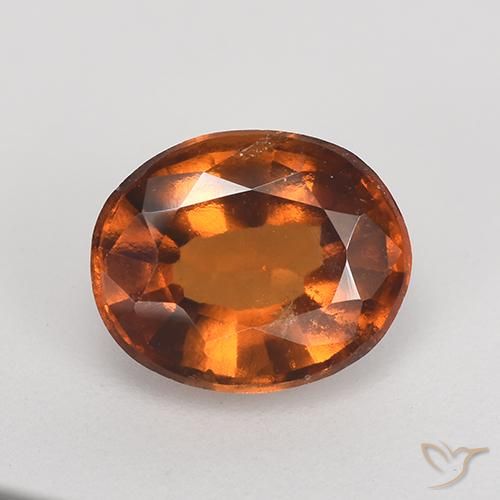 2.09ct طبيعي برتقالى محمر عقيق هيسونيت, بيضوي, VS-SI