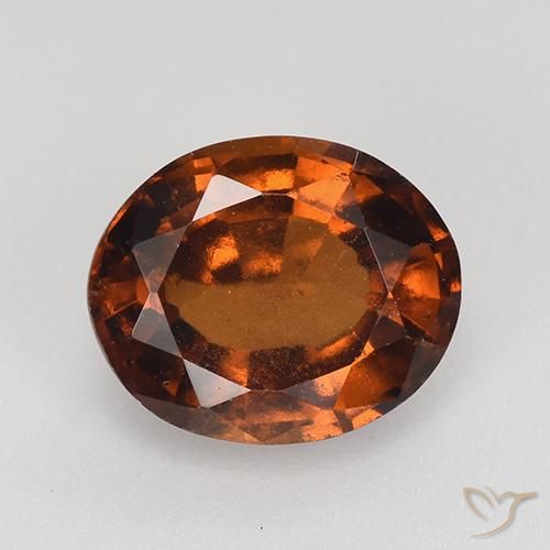 2.33ct طبيعي برتقالى محمر عقيق هيسونيت, بيضوي, VS-SI