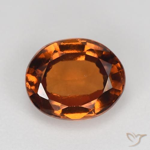 1.68ct طبيعي برتقالى كهرمانى هيسونيت غارنيت, بيضوي, قليلا جدا