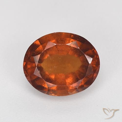 2.50ct طبيعي برتقالى غامق هيسونيت غارنيت, بيضوي, قليلا جدا