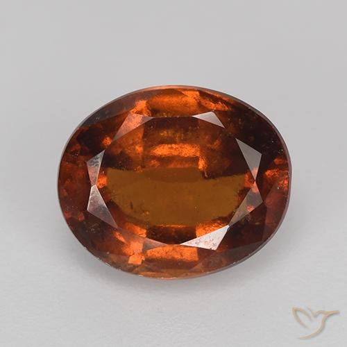 2.83ct طبيعي برتقالى غامق هيسونيت غارنيت, بيضوي, VS-SI