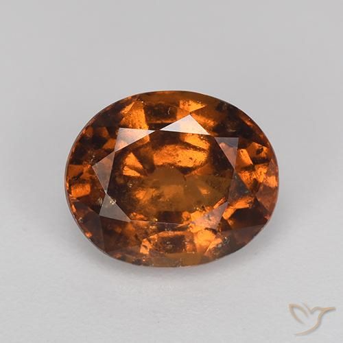 2.07ct طبيعي برتقالى كهرمانى عقيق هيسونيت, بيضوي, VS-SI