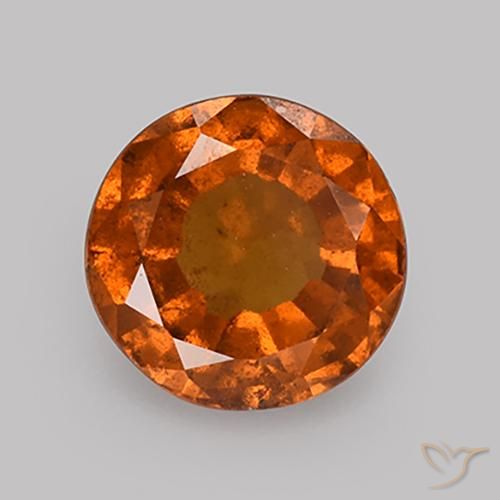 1.87ct طبيعي برتقالى محمر هيسونيت غارنيت, دائري, قليلا جدا