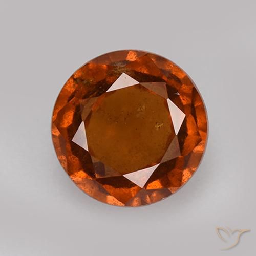 2.03ct طبيعي برتقالى غامق عقيق هيسونيت, دائري, VS-SI