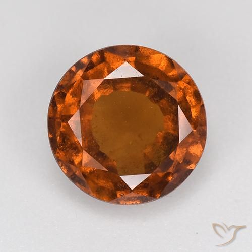 2.06ct طبيعي برتقالى داكن هيسونيت غارنيت, دائري, VS-SI