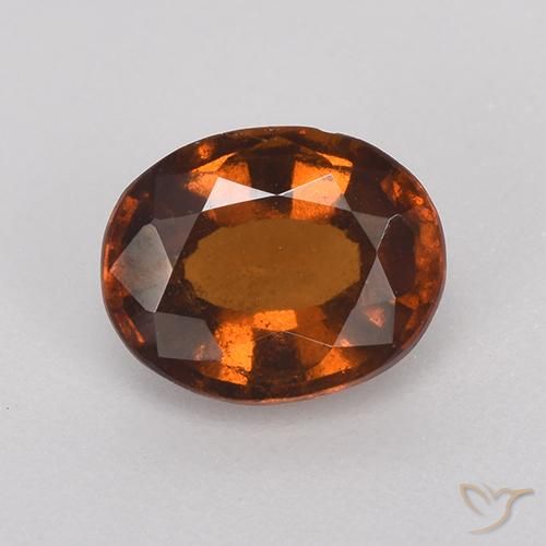 1.40ct طبيعي برتقالى كهرمانى هيسونيت غارنيت, بيضوي, قليلا جدا