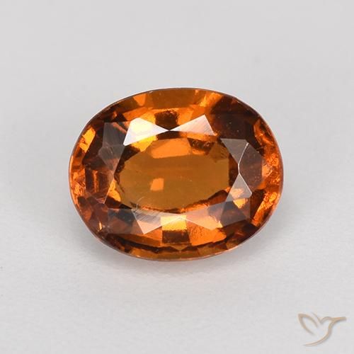 1.24ct طبيعي برتقالى غامق هيسونيت غارنيت, بيضوي, قليلا جدا