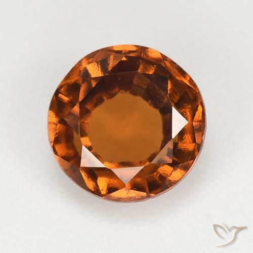 1.73ct طبيعي برتقالى كهرمانى هيسونيت غارنيت, دائري, VVS-VS