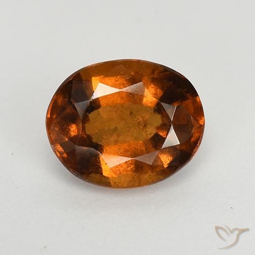 1.52ct طبيعي برتقالى كهرمانى هيسونيت غارنيت, بيضوي, VS-SI
