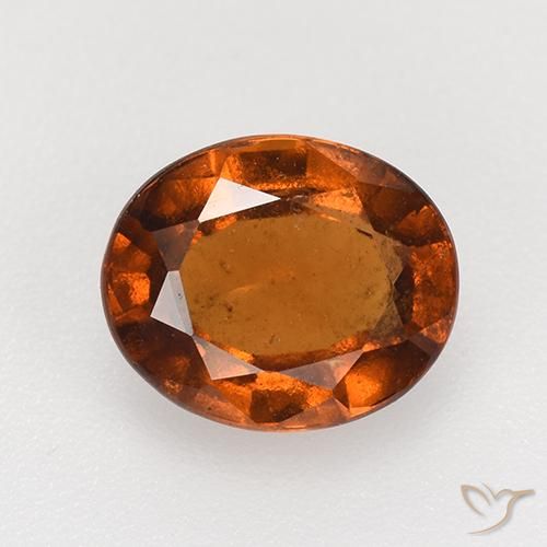 2.47ct طبيعي برتقالى غامق عقيق هيسونيت, بيضوي, VS-SI