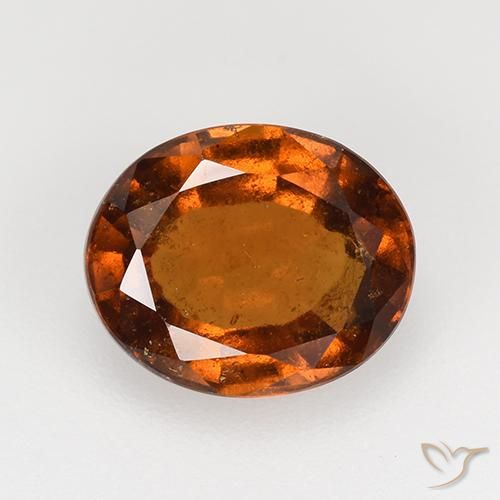 2.59ct طبيعي برتقالى محمر هيسونيت غارنيت, بيضوي, VS-SI