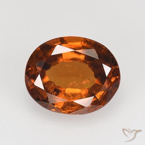 2.36ct طبيعي برتقالى كهرمانى عقيق هيسونيت, بيضوي, VS-SI
