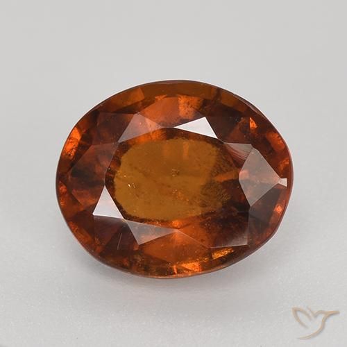 2.94ct طبيعي برتقالى متوسط هيسونيت غارنيت, بيضوي, VS-SI
