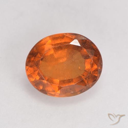 1.69ct طبيعي برتقالى غامق هيسونيت غارنيت, بيضوي, VS-SI