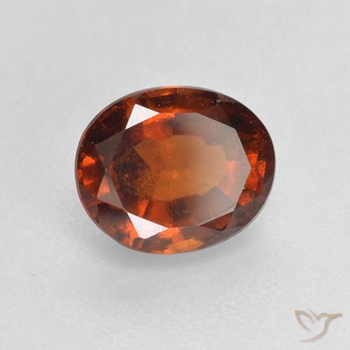 1.46ct طبيعي برتقالى كهرمانى عقيق هيسونيت, بيضوي, VS-SI