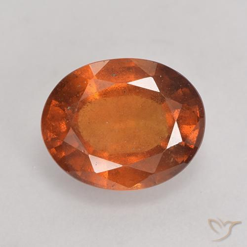 2.73ct طبيعي برتقالى غامق هيسونيت غارنيت, بيضوي, VS-SI