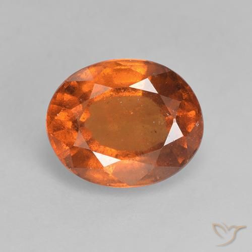 1.79ct طبيعي برتقالى غامق هيسونيت غارنيت, بيضوي, VS-SI