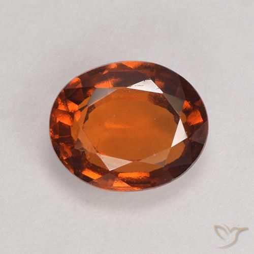 1.80ct طبيعي برتقالى محمر هيسونيت غارنيت, بيضوي, قليلا جدا