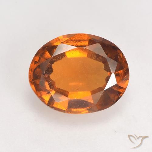 1.89ct طبيعي برتقالى غامق هيسونيت غارنيت, بيضوي, قليلا جدا