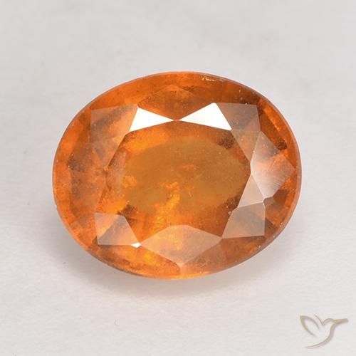 2.90ct طبيعي برتقالى غامق هيسونيت غارنيت, بيضوي, SI