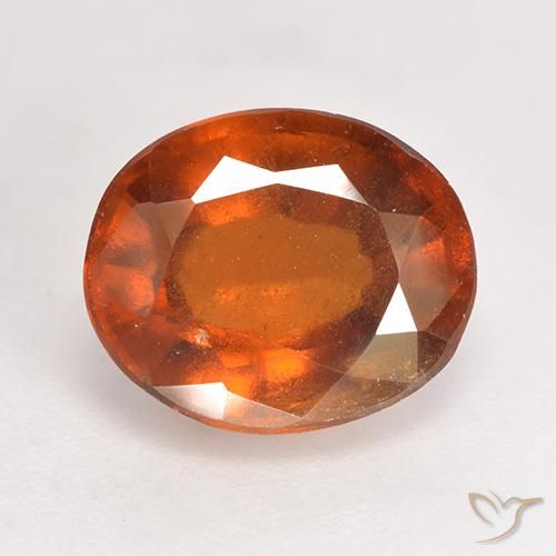 3.19ct طبيعي برتقالى غامق هيسونيت غارنيت, بيضوي, SI