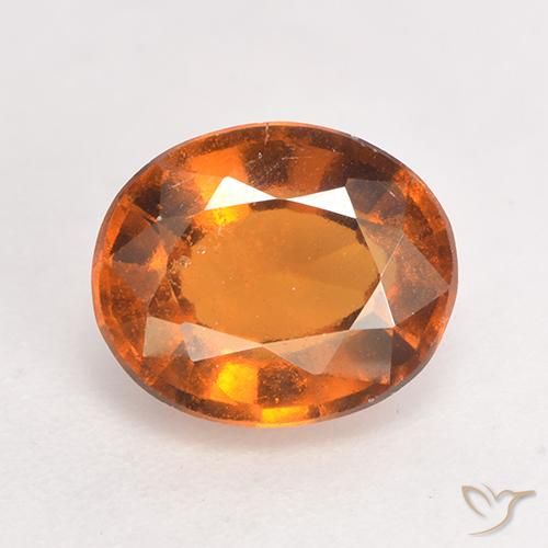 1.96ct طبيعي برتقالى داكن-متوسط هيسونيت غارنيت, بيضوي, VS-SI
