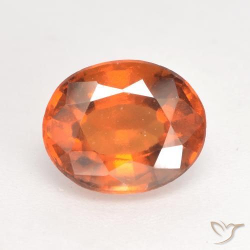 1.76ct طبيعي برتقالى غامق هيسونيت غارنيت, بيضوي, قليلا جدا