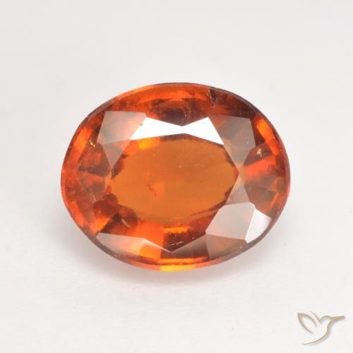 2.89ct طبيعي برتقالى غامق هيسونيت غارنيت, بيضوي, VS-SI