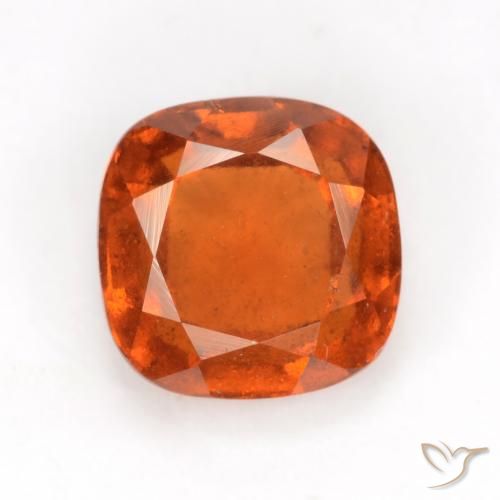 2.02ct طبيعي برتقالى غامق عقيق هيسونيت, وسادة, قليلا جدا