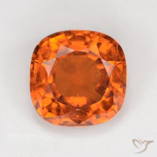 2.05ct طبيعي برتقالى متوسط عقيق هيسونيت, وسادة, قليلا جدا