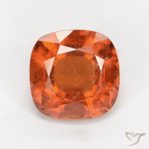 2.09ct طبيعي برتقالى متوسط عقيق هيسونيت, وسادة, VS-SI