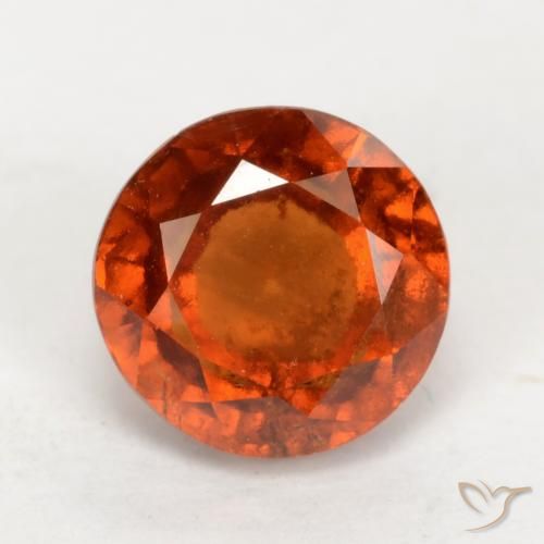 1.91ct طبيعي برتقالى كهرمانى هيسونيت غارنيت, دائري, VS-SI