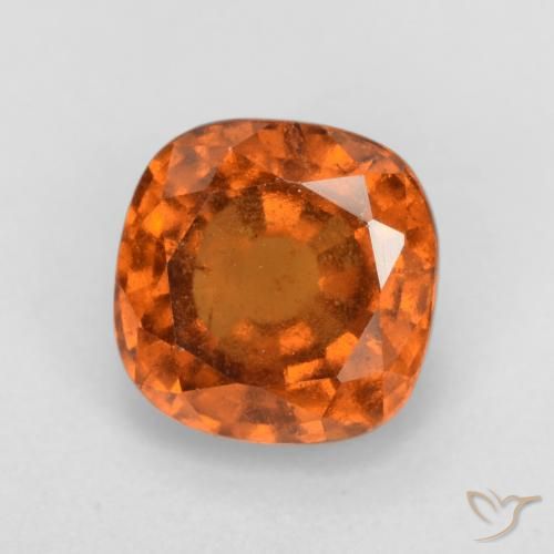 2.08ct طبيعي برتقالى متوسط عقيق هيسونيت, وسادة, VS-SI