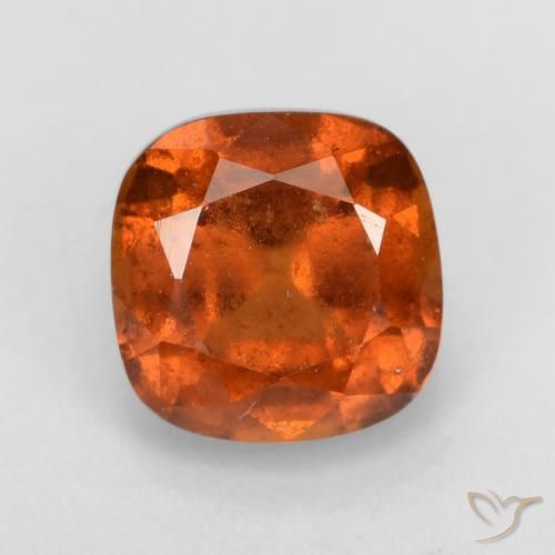 2.08ct طبيعي برتقالى متوسط عقيق هيسونيت, وسادة, VS-SI