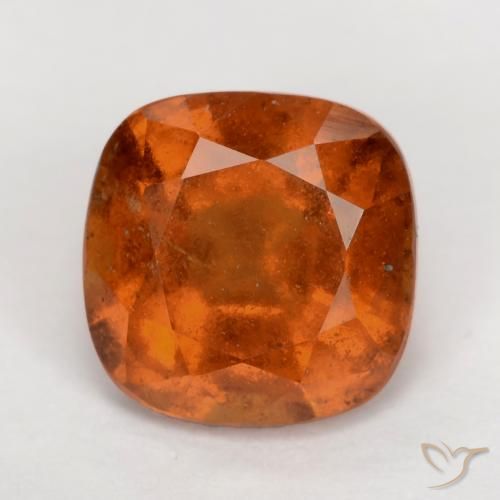 2.04ct طبيعي برتقالى محمر عقيق هيسونيت, وسادة, VS-SI