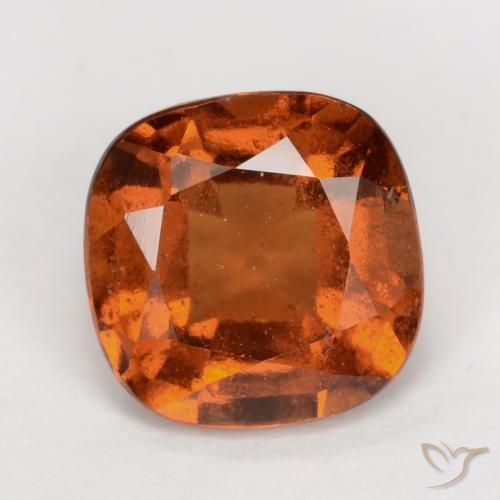 1.74ct طبيعي برتقالى غامق عقيق هيسونيت, وسادة, قليلا جدا