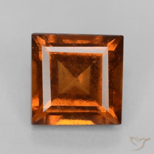 1.32ct طبيعي برتقالى غامق هيسونيت غارنيت, مربع, VS-SI