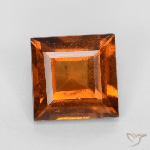 1.31ct طبيعي برتقالى كهرمانى هيسونيت غارنيت, مربع, VS-SI