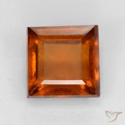 1.41ct طبيعي برتقالى كهرمانى هيسونيت غارنيت, مربع, VS-SI