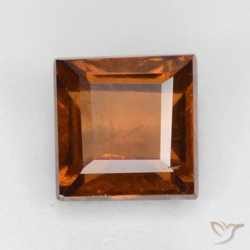 1.50ct طبيعي برتقالى كهرمانى هيسونيت غارنيت, مربع, قليلا جدا