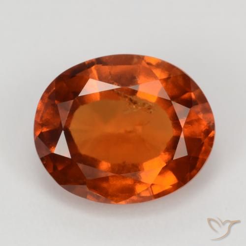 2.82ct طبيعي برتقالى متوسط هيسونيت غارنيت, بيضوي, VS-SI