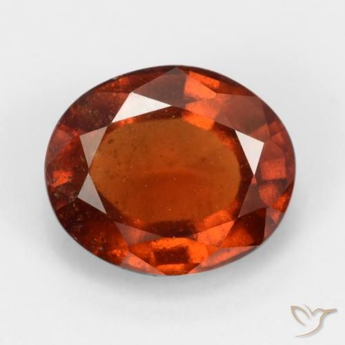 2.89ct طبيعي برتقالى محمر هيسونيت غارنيت, بيضوي, VS-SI